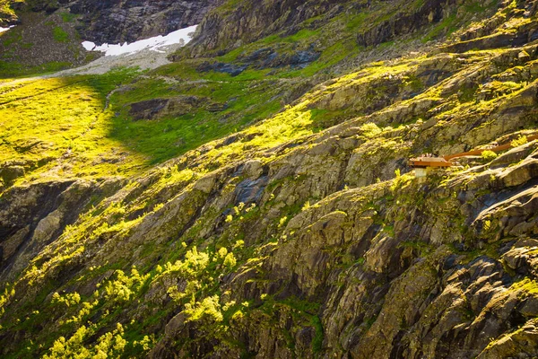 Вид Живописные Горы Норвегии Популярный Туристический Маршрут — стоковое фото