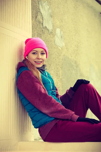 Outdoor Sport Oefeningen Sportieve Outfit Ideeën Vrouwen Die Warme Sportkleding — Stockfoto