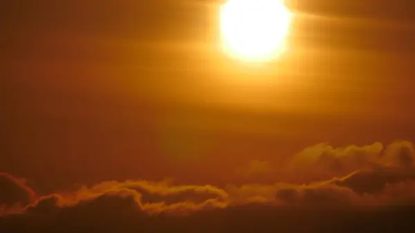 Помаранчевий Схід Сонця Або Захід Сонця Небо Хмарами Природний Ландшафт — стокове фото