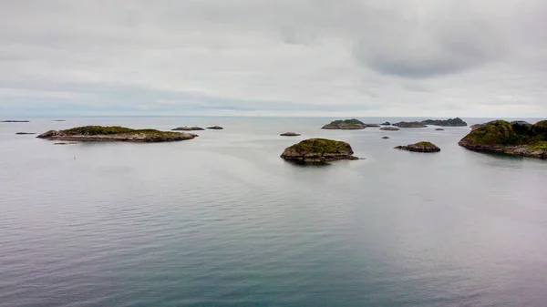 Sea Landscape Islets Waters Fjord Vjestfjord Lofoten Islands Henningsvaer Region — Stock Photo, Image