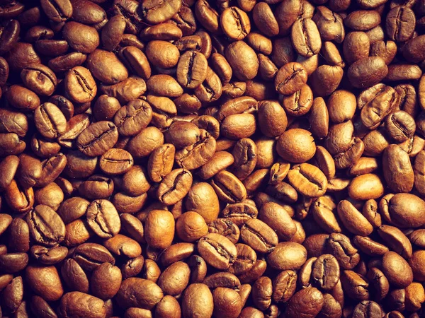 Pieczone Brązowe Ziarna Kawy Tła Lub Tekstury Zamknij Się — Zdjęcie stockowe