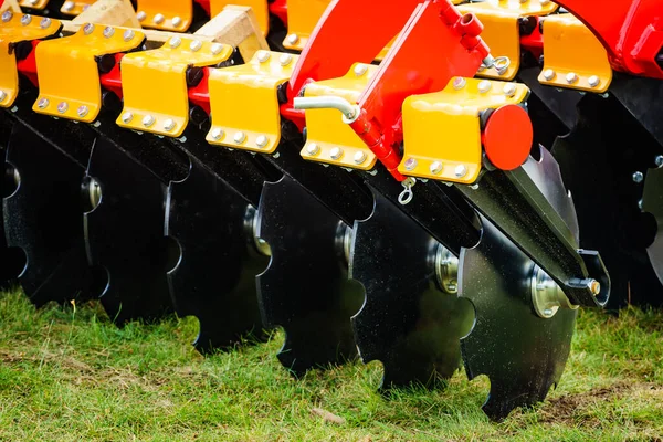 Landwirtschaftliche Geräte Scheibenegge Landmaschinen Detailansicht — Stockfoto