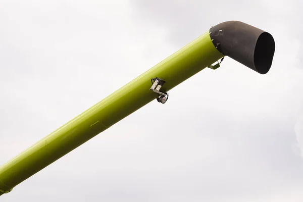 Nozzle Chute Combine Harvester Part Agricultural Harvesting Machine Farm Production — Stock Photo, Image