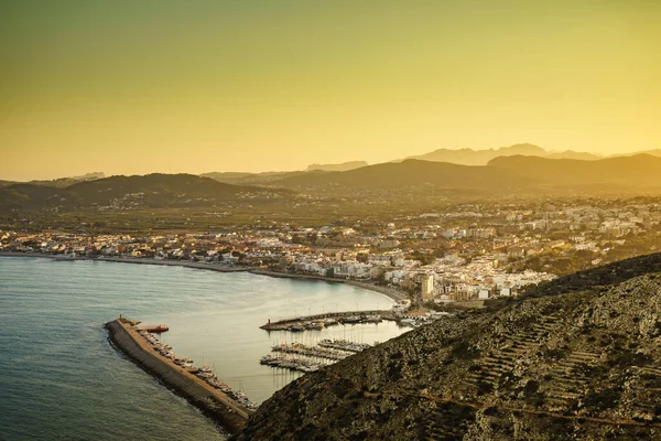 Mare Mediterraneo Sulla Costa Blanca Tramonto Capo San Antonio Sulla — Foto Stock