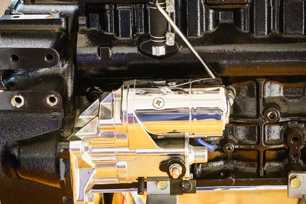 Система Снабжения Дизельным Топливом Моторный Блок Стартер Грузового Дизельного Двигателя — стоковое фото