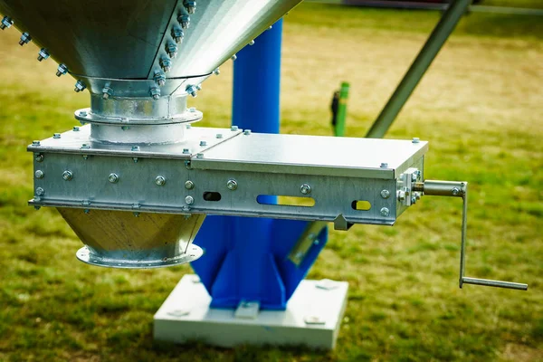 Grain Processing Machine Detail View Agricultural Silo Storage Tank Cultivated — Stock Photo, Image