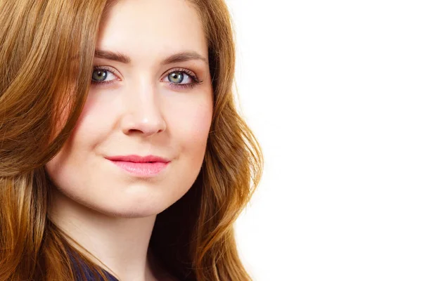 Young Woman Long Healthy Brown Hair — Stock Photo, Image