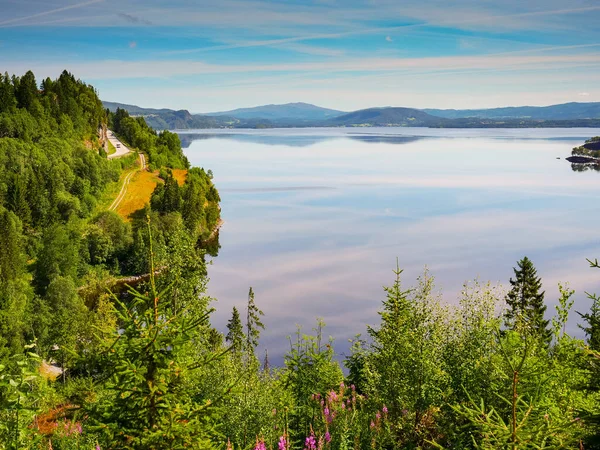 Lago Snasa Snasavatnet Sexto Lago Más Grande Noruega Condado Nord —  Fotos de Stock