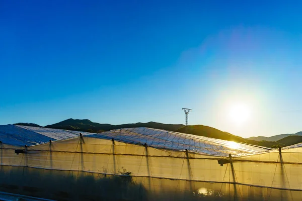 Spanish Landscape Almeria Region Many Plastic Greenhouses Coast Andalusia — Stock Photo, Image