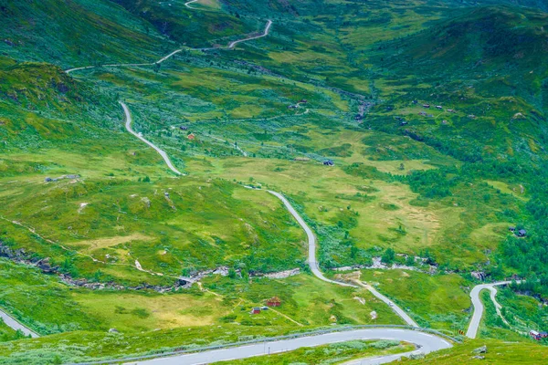 Letní Horská Krajina Norsku Národní Turistická Malebná Trasa Sognefjellet — Stock fotografie