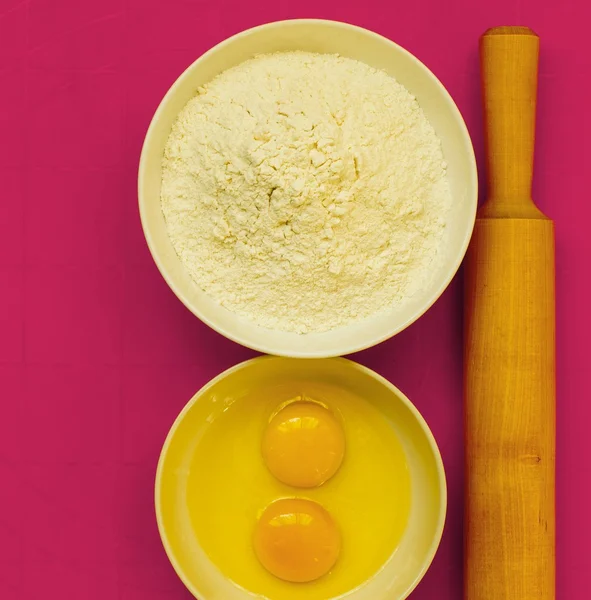 Preparation for baking, bake ingredients. — Stock Photo, Image