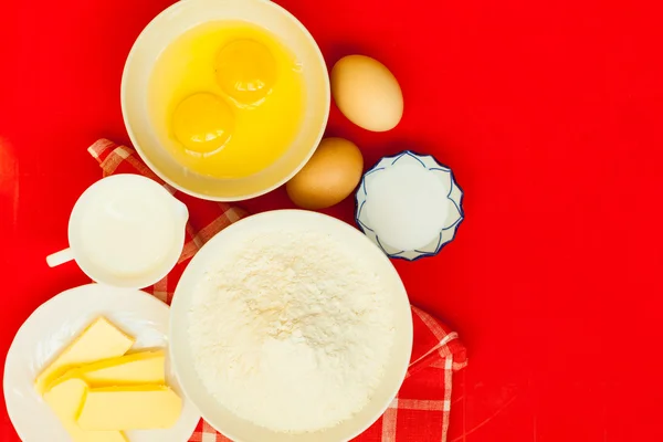 Preparation for baking, bake ingredients. — Stock Photo, Image