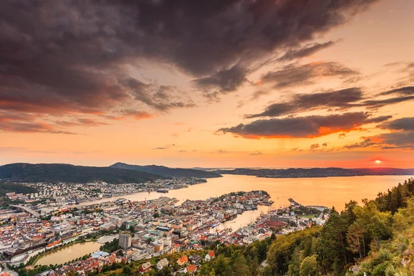 Cityspace of Bergen, panoramic view — Stock Photo, Image