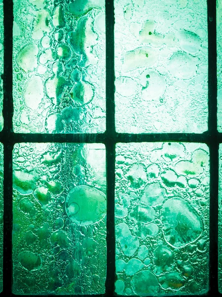 Stained glass window with regular block pattern — Stock Photo, Image
