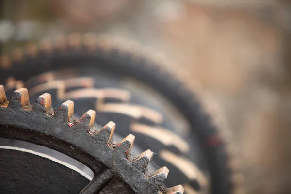 钢齿轮车轮 — 图库照片
