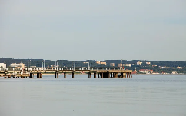 Muelle de mar en Brzezno — Foto de Stock