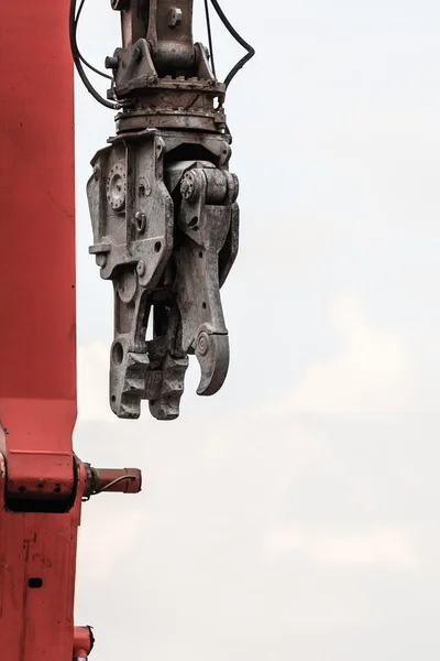 Demolition crane on construction site — Stock Photo, Image