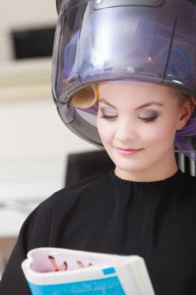 Woman client in beauty salon Stock Photo