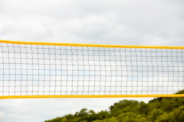 Volleyballnetz am Sandstrand — Stockfoto