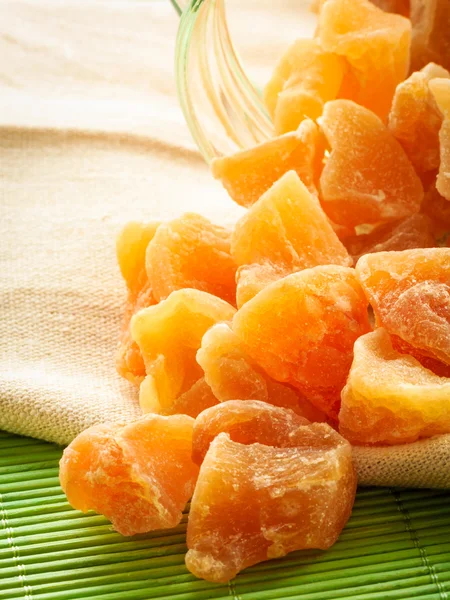 Candied dried ginger on table — Stock Photo, Image