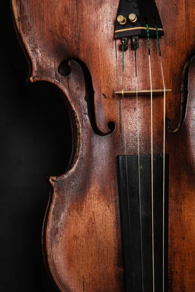 Antiguo instrumento de cuerda de violín de madera —  Fotos de Stock