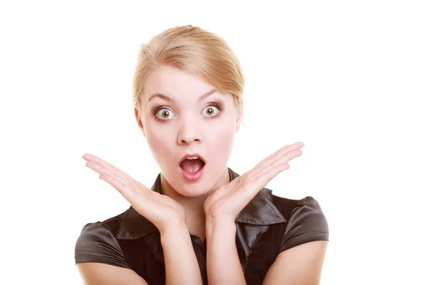 Shocked businesswoman — Stock Photo, Image