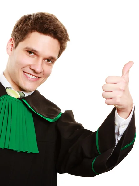 Man lawyer showing thumb up — Stock Photo, Image