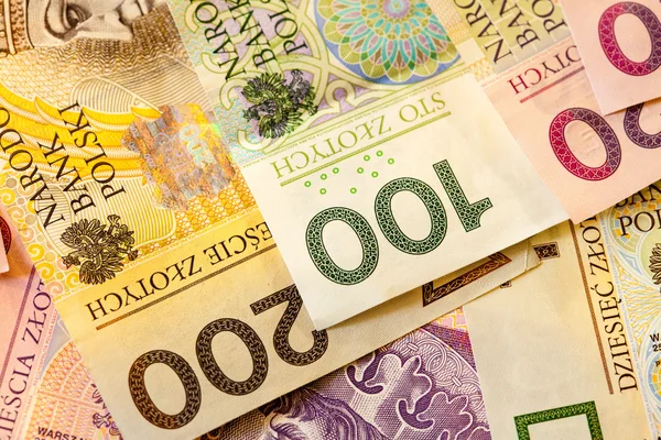 Polish zloty banknotes — Stock Photo, Image