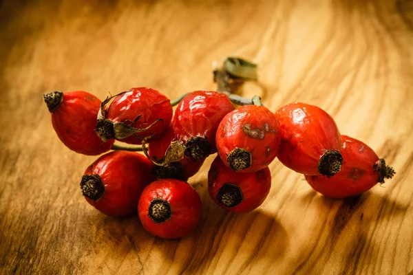 Hawthorn on wooden table — Stock Photo, Image