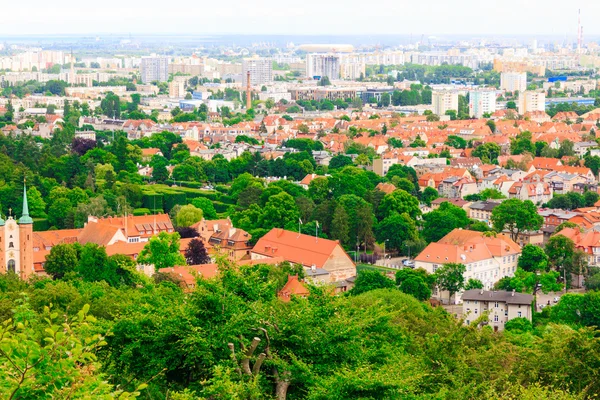 Edifici e mare distrettuali di Danzica — Foto Stock