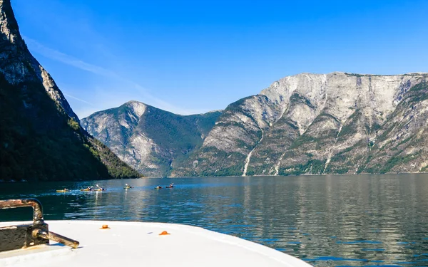 Bergen en fjord in Noorwegen — Stockfoto