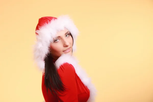 Mujer con traje de Papá Noel —  Fotos de Stock