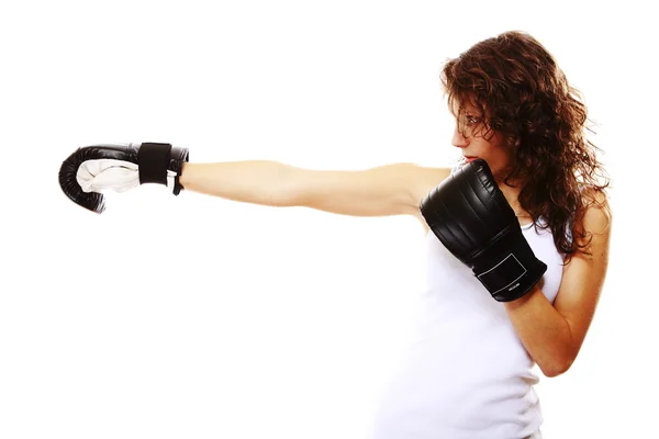 Fit woman boxing — Stock Photo, Image