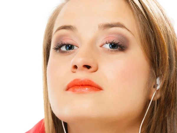 Menina ouvindo música — Fotografia de Stock