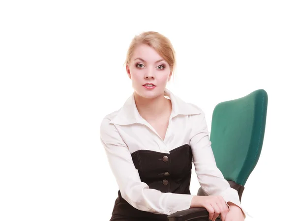 Young businesswoman sitting — Stock Photo, Image