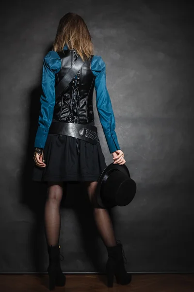 Steampunk woman posing — Stock Photo, Image