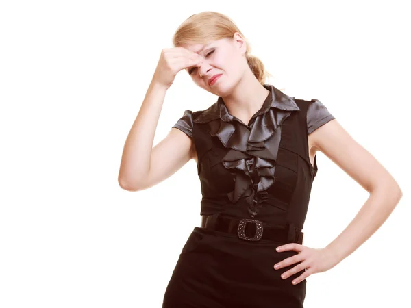 Woman suffering from head pain — Stock Photo, Image