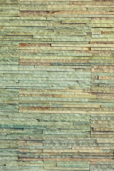 Fundo verde de tijolo pedra parede textura padrão — Fotografia de Stock