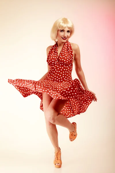 Pinup girl dancing — Stock Photo, Image