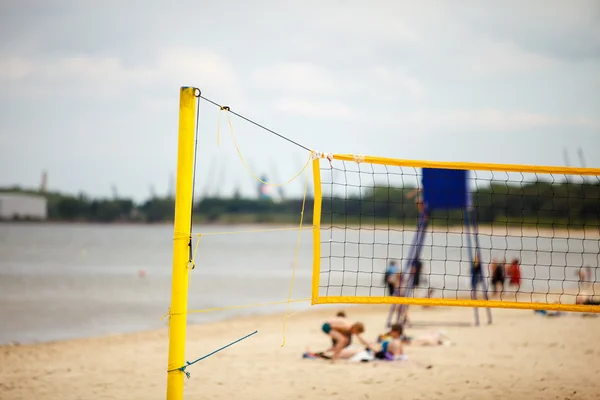 Net on  sandy beach — Stock Photo, Image