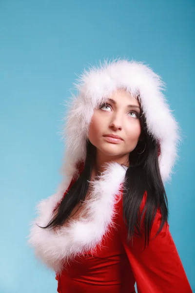 Vrouw dragen santa claus kostuum — Stockfoto