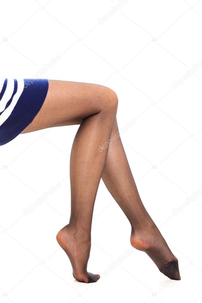 Beautiful legs in pantyhose — Stock Photo © Voyagerix #60231331