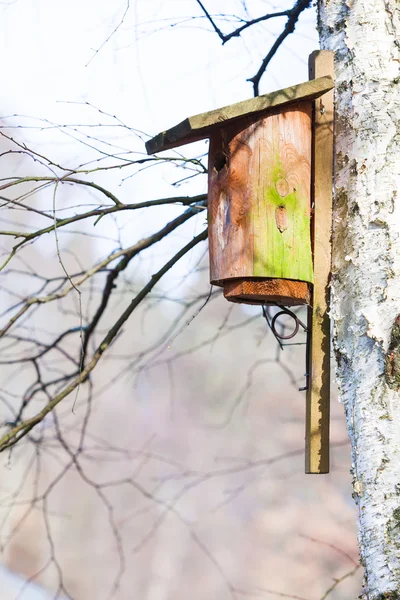 Wooden nesting box — Stock Photo, Image