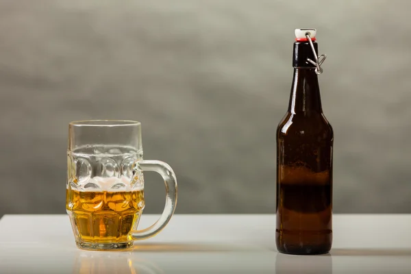 Beer mug and bottle — Stock Photo, Image