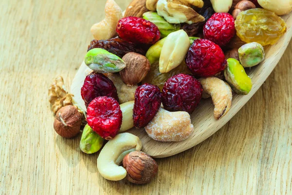 Dried fruits and nuts — Stock Photo, Image