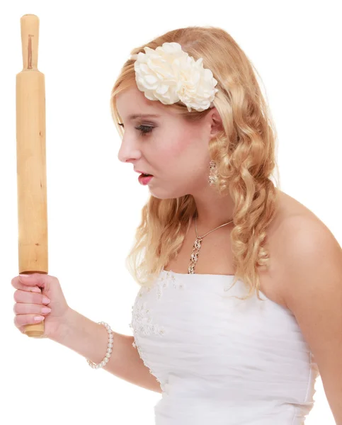 愤怒的新娘参数冲突，不良的人际关系 — 图库照片