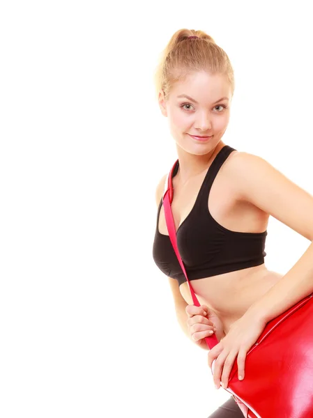 Mädchen in Sportkleidung lächelt — Stockfoto