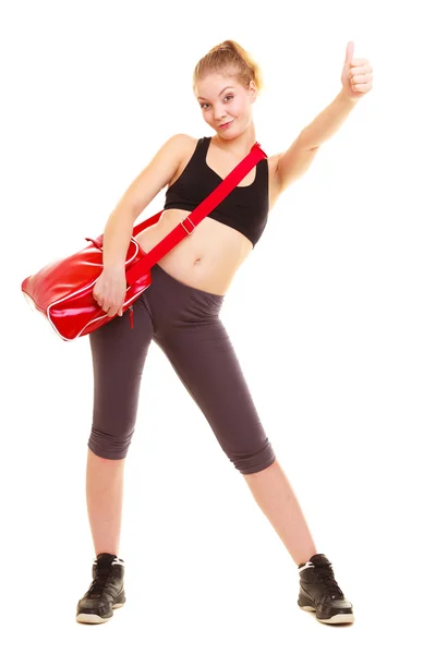 Girl showing thumb up — Stock Photo, Image