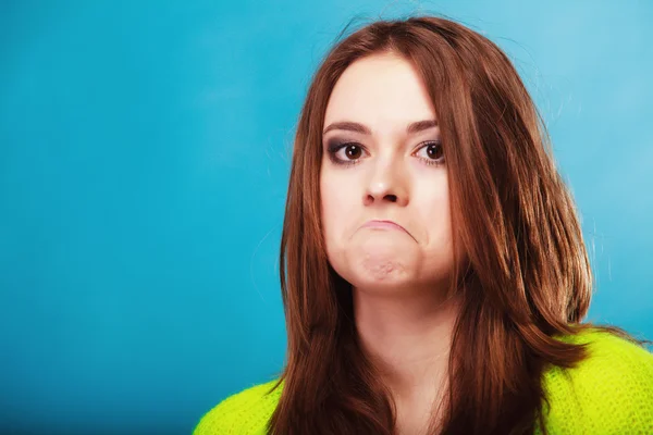 Teenage girl making silly face — Stock Photo, Image