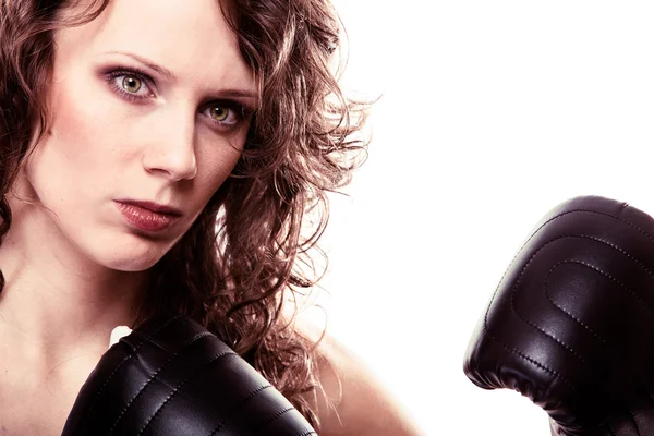 Entraînement femme kick boxing — Photo